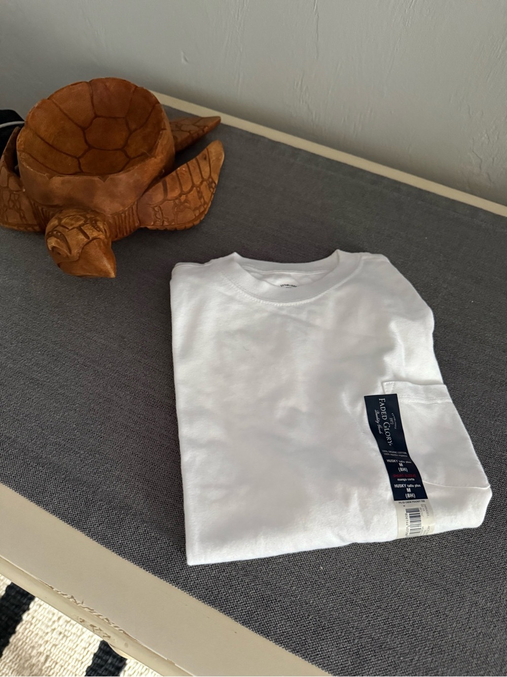 Faded Glory White Short Sleeve Shirt NWT Size Medium